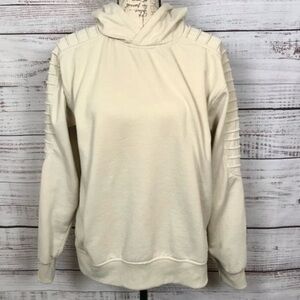 Truth Substance tan‎ ribbed arm long sleeve size small casual cozy hoodie